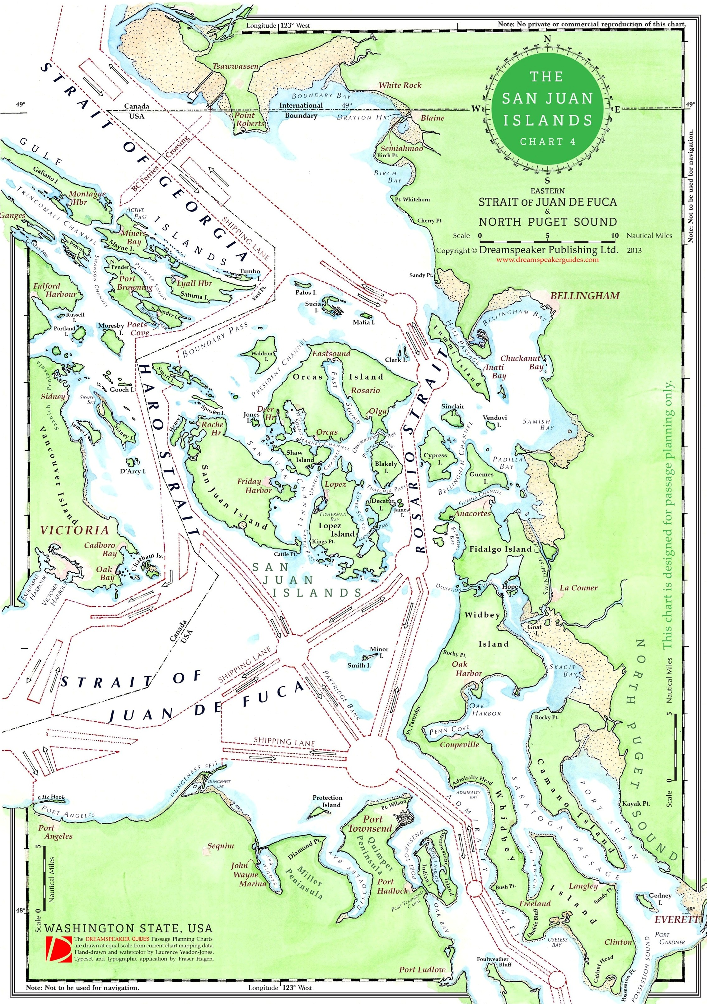 Old Charts Of San Juan Islands